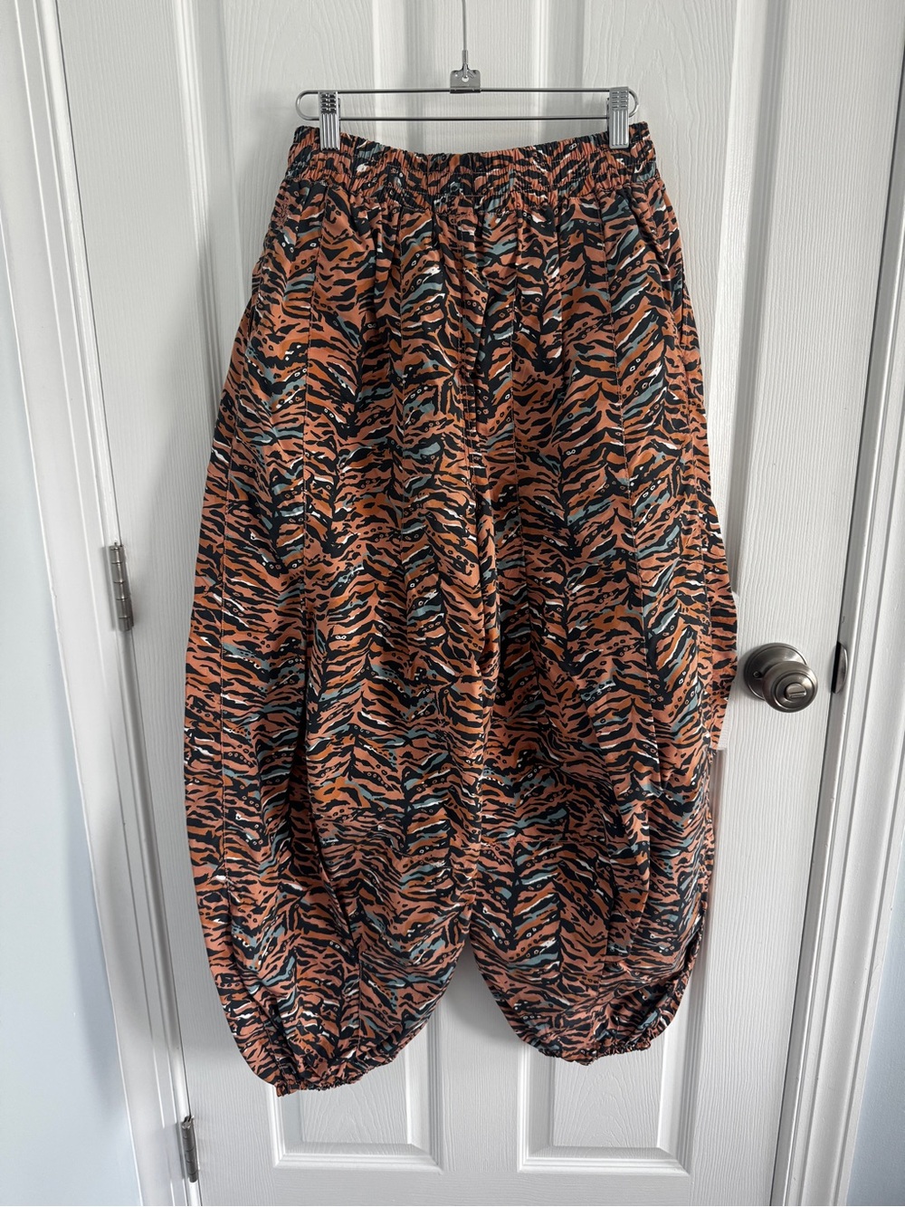 Free People Tiger Print Drawstring Jogger / Parachute Pants - Picture 3 of 4